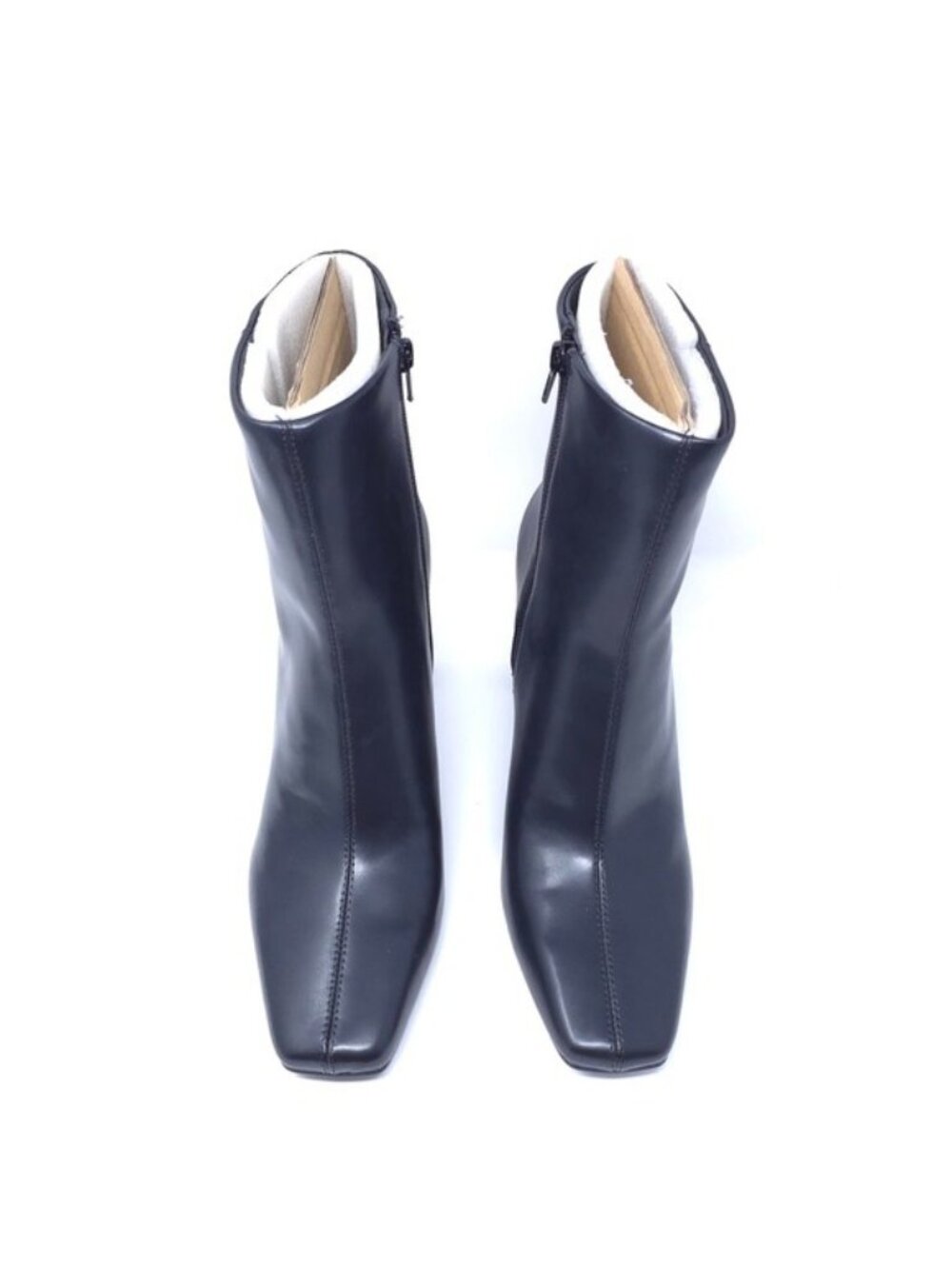 New INC Odelyap Black Faux Leather Square Toe Ankle Booties Women’s 11M - Picture 7 of 11